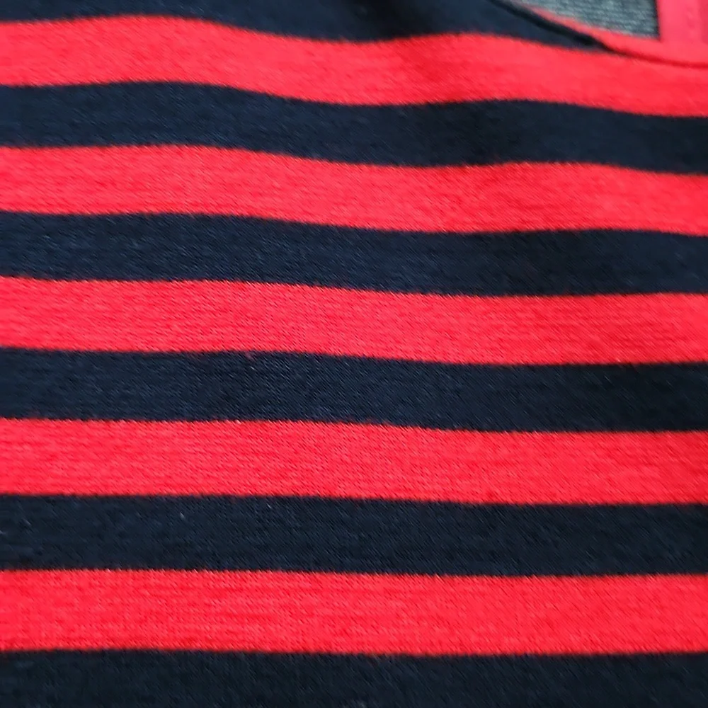 J. Crew size XS sleeveless dress, striped navy/ red - Picture 4 of 12